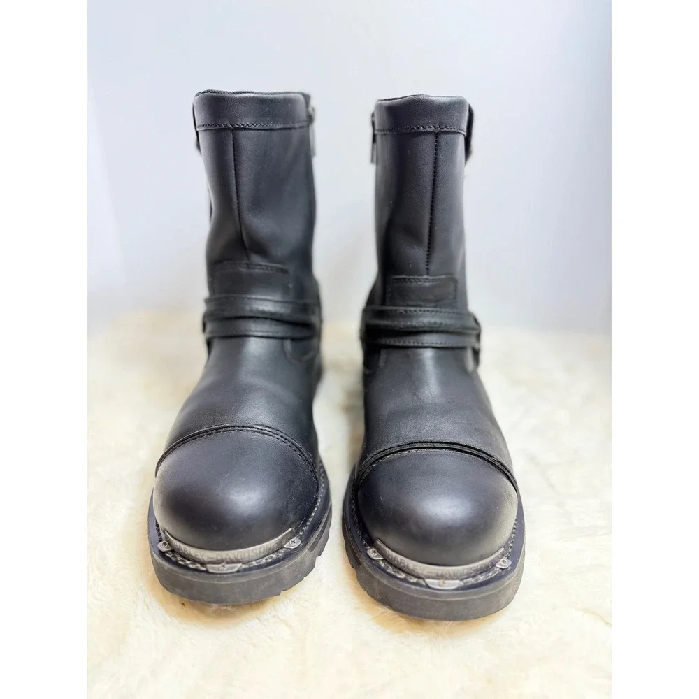 Harley Davidson Motorcycle Harness Boots Black Leather Mens 13M Biker Heavy Lug